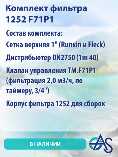 Комплект фильтра 1252 F71P1 фото 3