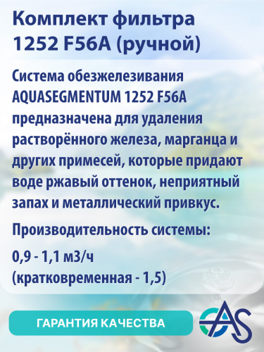 Комплект фильтра 1252 F56A (ручной) фото 3