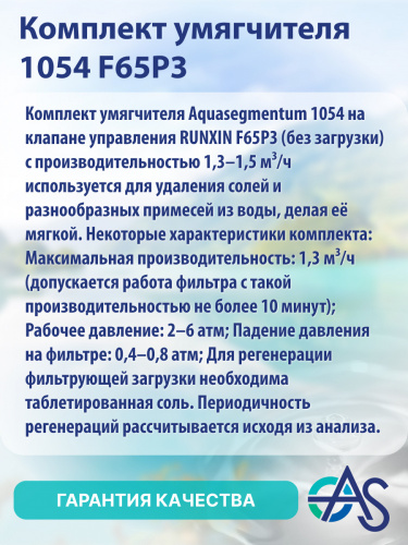 Комплект умягчителя 1054 F65P3 фото 8