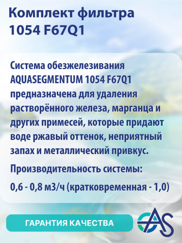 Комплект фильтра 1054 F67Q1 фото 4
