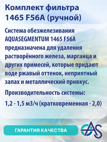 Комплект фильтра 1465 F56A (ручной) фото 3