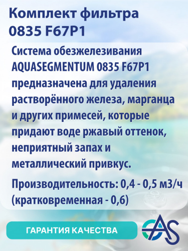 Комплект фильтра 0835 F67P1 фото 3