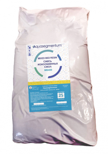 Ионообменная смола, AQUASEGMENTUM MB400 (25л/18кг) (для обессоливания) фото 2 Ионообменная смола, AQUASEGMENTUM MB400 (25л/18кг) (для обессоливания) фото 2
